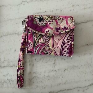 Vera Bradley Pink and Purple Wristlet Clutch
